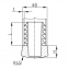 GLK - Round PE furniture glide with conical base for round tubes