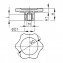 HST8 - Sterngriff 34mm mit Gewindebuchse aus Messing